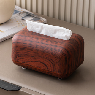 무지스 동글동글 스프링 우드 티슈 케이스, 1개, 레드오크