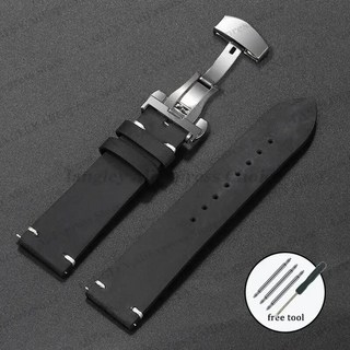 호환 부품 세이코 시계 밴드 용 오메가 송아지 가죽 레더 팔찌 18mm 20mm 21mm 22mm 24mm 스트랩 다크 브라운 롤렉스 손목 카시오 1089548