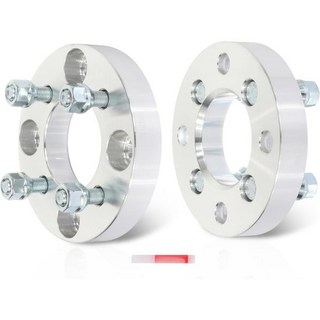 ECCPP 4개 1인치 휠 어댑터 4x114.3에서 4x100 4홀 12x1.5 스터드 74mm 현대 엑센트 1998-2000 엘란트라 1992-2000 혼다 어코드 1990-, 2개 세트 실버