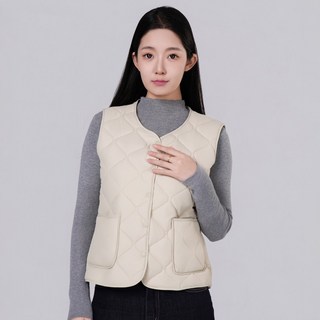이오지오 여성 경량 패딩 조끼 퀄팅 웰론 패딩조끼