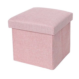 耐重摺疊收納椅 25 x 25 x 25 CM - 摺疊收納凳 耐用材質 居家收納, 粉色, 1個