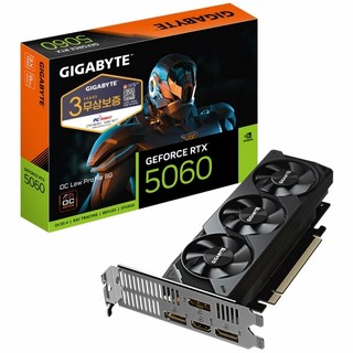GIGABYTE 지포스 RTX 5060 UD2 OC D7 8GB Nano LP 피씨디렉트 (엔비디아 컴퓨터 그래픽카드)