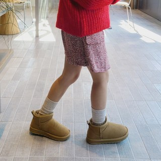 아이온미 천연소가죽 아동 숏 양털부츠 유아동 털부츠