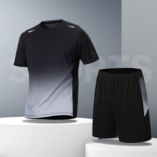 지레르 남성 여름 러닝 반팔 빠르게 마르는 운동복 세트