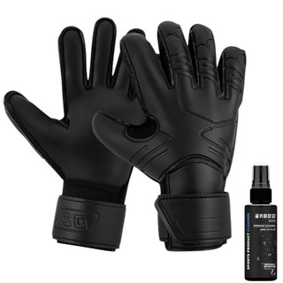 풋볼몬스터 JANUS 어린이 성인 골키퍼장갑 전용세정제 파우치 증정 손가락꺾임방지 핑거세이브, 올블랙, 1개