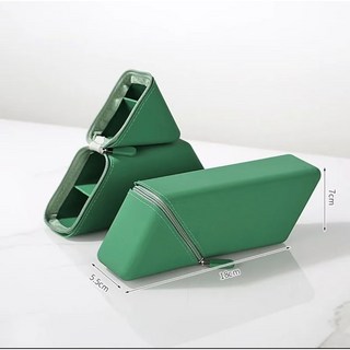 리빙쉘 스탠딩 실리콘 필통 다용도 이지 펜케이스, 1개, 그린