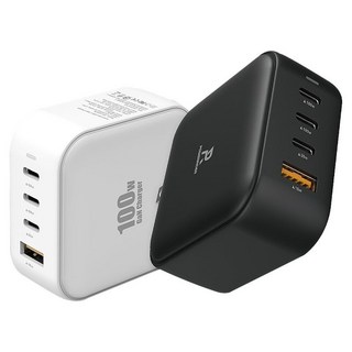 Epoch PowerRider PD-1002CA 100W 氮化鎵四孔折疊快速充電器，手機/平板/筆電多設備快速充電, 黑色, 1個