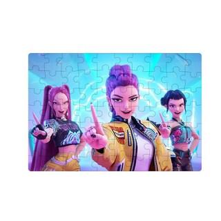 케이팝 데몬 헌터스 퍼즐 퍼즐을 맞춰요 장난감 978263-042864, 1개, 헌트릭스, 70피스