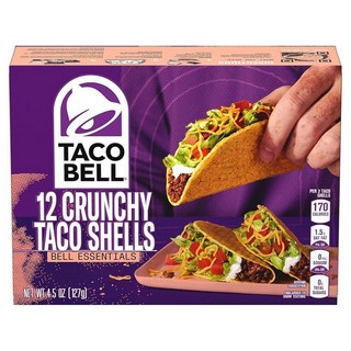Taco Bell 크런치 타코 디너 키트 (박스당 12개), 12개, 127g
