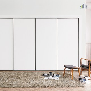 솔리에 어거스트 슬라이딩 붙박이장 30cm, 화이트