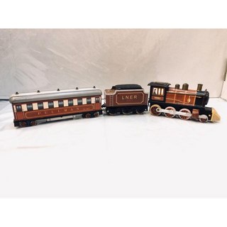 伍拾錢 發條鐵皮玩具 陸上交通工具鐵皮系列 巴士 公車 計程車 火車 懷舊收藏 交換禮物, 1個, 三截式火車（咖啡）