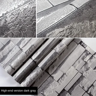 벽돌 패턴 벽지 3d 스테레오 벽 배경 미용실 이발소, 09 H