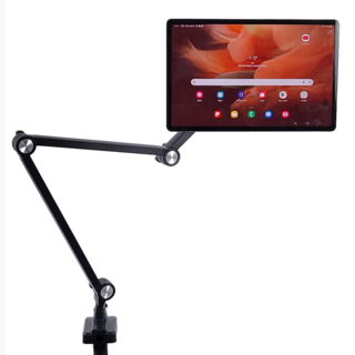 홈앤툴즈 마그네틱 태블릿 핸드폰 침대 암 거치대, 1개, 블랙, HT-C60