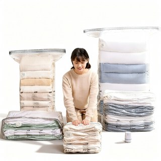 오더하우스 공간절약 3D 입체 진공 이불 의류 압축팩, 1개, 1개입