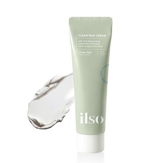 ilso 清潔泥膜霜，深層清潔毛孔，保濕提亮膚色，溫和不刺激, 1組, 1入