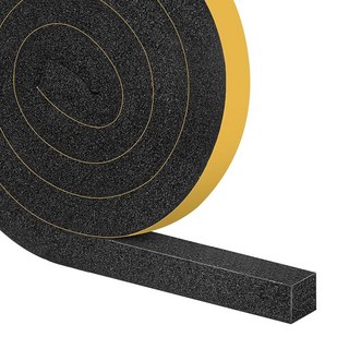 트리시키 창문 단열재 풍화 제거 문용 고밀도 단열 테이프 방음 방풍 도어 접착 폼 개스킷 방진(1/2 in x 1/2 13Ft), AC1 in x 1 in x 13Ft, Black