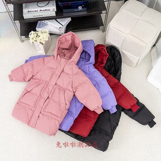 新款兒童羽絨棉服寒流中長款男童女童中小童新款棉襖加厚外套防風禦寒韓版棉衣童裝羽絨秋冬冬裝外套保暖外套