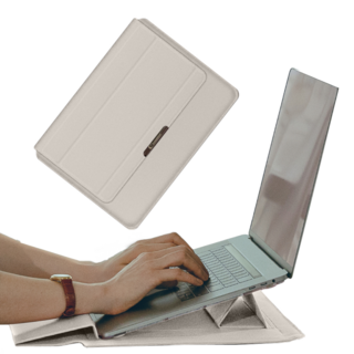이코노미쿠스 맥북 삼성 LG그램 노트북 파우치 커버 케이스 가죽, 라이트그레이, 1개