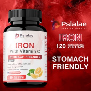 철분과 비타민 C 캡슐 피부 미백 항산화 면역력 강화 에너지 증진 및 근육 건강 보조제, 1개, 60정