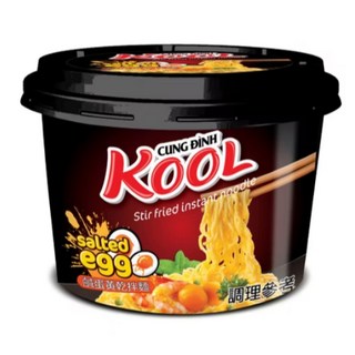 KOOL鹹蛋黃風味炒麵90g，獨特鹹甜滋味，Q彈有嚼勁，快速料理，方便攜帶, 1入