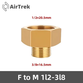 남성-여성 나사형 황동 파이프 커플러 - 헤비듀티 황동 커넥터 어댑터 (1/8인치 1/4인치 3/8인치 1/2인치, 15 F to M 1l2-3l8