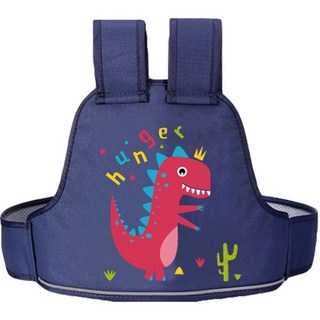兒童機車安全帶 騎行安全背帶 藍底紅恐龍