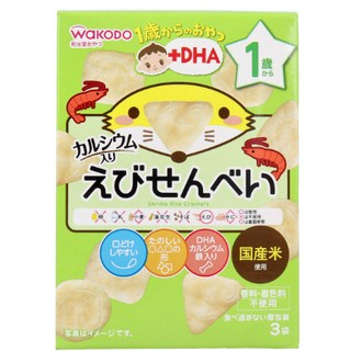 Wakodo 和光堂 嬰兒零食 DHA蝦片 嬰幼兒副食品 日本製, 1個