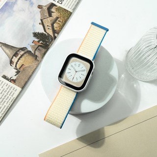 워치스탠다드 애플워치 11 스트랩 스포츠 루프 10 9 8 7 6 SE3 SE2 호환 밴드 시계줄, 크림