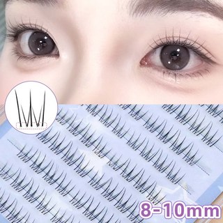 Winkii 노글루 속눈썹 자연스러운 포인트 아이래쉬 포근썸 8-10mm 풀 필요없음 80모 대용량, 1개, 투명라인