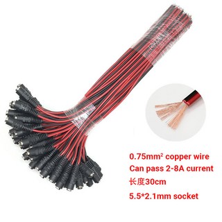 5.5x2.1mm 남성 여성 플러그 12V DC 전원 피그 테일 케이블 잭 케이블 어댑터 플러그 전원 공급 장치 CCTV 카메라 커넥터 테일 Exte, 1개