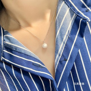 玩美飾集 925純銀單顆珍珠項鍊 小珍珠基本款 簡約純銀項鍊 禮物