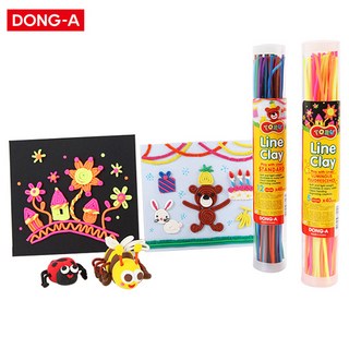 동아연필 토루 라인클레이 일반 형광 미술놀이 공예 완구 클레이공예 만들기재료