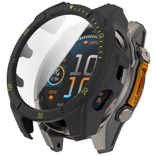 Garmin Fenix ​​8 용 PC 케이스 + 유리 43mm 화면 보호기 스크래치 방지 필름 범퍼 커버, Fenix 8 43mm, 16)Black green