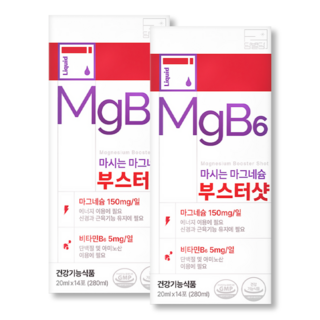 마시는 액상 글루콘산 마그네슘 영양제 최대함량 부스터샷 식약청 HACCP 인증, 2박스, 14회분
