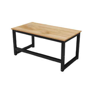 木質桌面標準書桌，學生辦公桌，簡約設計，經濟實惠, 方管書桌100cm/厚1.5mm/黑架(一單限下一張)