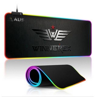 아우스 AMP LED 마우스패드 게이밍 장패드 와이드 데스크패드 패브릭 방수패드 장마우스패드, 1개, AMP-3080(RGB형 블랙)