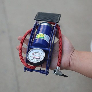 汽車用打氣筒 雙缸腳踩式輪胎充氣泵 轎車手動充氣泵 P1, 迷你腳踏打氣筒, 1個