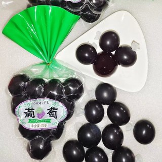 喵喵 巨峰葡萄果凍佈丁 網紅兒童零食 Q彈冰果肉球 提子水果味氣球佈丁棒, 1個, [嘗鮮裝]1袋10粒
