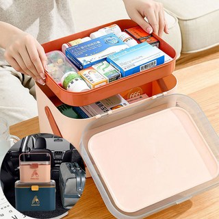 석기스토어 [ 비상약품 구급함 메디컬박스 비상약케이스 ] 가정 캠핑 여행 휴대용 약품케이스, 중형 - 터키블루, 1개