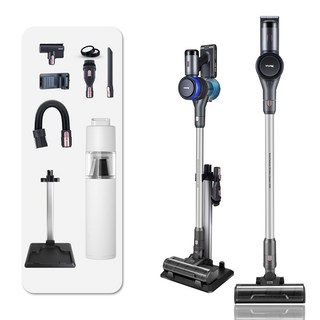 비브르 차이슨 무선 청소기 V38 BLDC 모터 거치대+추가필터+브러쉬 세트, 그레이