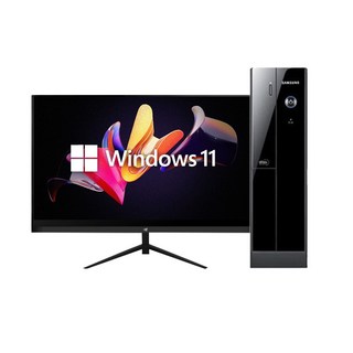 삼성전자 사무용 인강용 PC 컴퓨터 본체 데스크탑 SSD장착 윈도우 11 홈, 06. 고급형 II 27인치, WIN11 Pro, 256GB, 8GB, 블랙