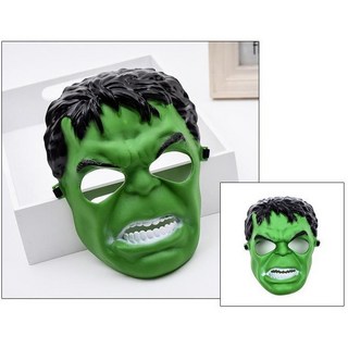洋洋小品綠巨人面具 卡通英雄鋼鐵人面具 萬聖節面具 化妝舞會派對角色扮演服裝道具恐怖面具表演, 1個