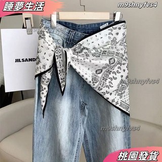摩登逸範 三角巾 斜紋綢圍巾 太陽花絲巾 頭巾, 雅貝印製 一路繁花白, 1個