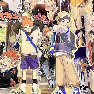 排球少年週邊影山日向立牌，亞克力桌面裝飾擺件，學生卡通動漫周邊，INS風, 1個, 影山1個