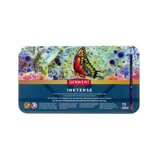 時代中西畫材 英國德爾文 Derwent 水墨色鉛筆72色鐵盒套組，色彩鮮明，水性可暈染，專業繪畫首選, 72色, 1個