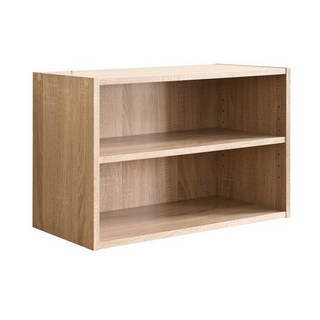 TZUMii 艾莉絲加大二格櫃 層櫃-原木色，簡約風開放式收納櫃，客廳臥室書房適用, 艾莉絲加大二格櫃-原木色