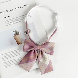 【砂糖夢境】JK領結小物日系軟妹正統學生少女學院風格子蝴蝶結水手服領花免打, 樹莓紅茶【領結】, 1個