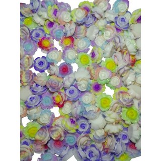 打印玫瑰花 美甲材料 美甲飾品 50顆不挑色 彩虹, 1個, 玫瑰花不挑色,1