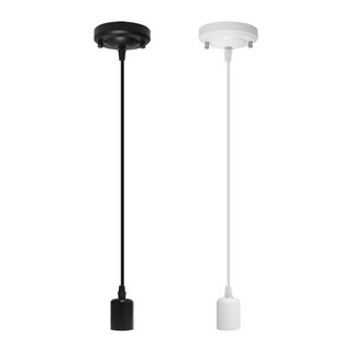 볼 1등 팬던트 후렌지형 1M 주방등 식탁등 카페 매장등 길이조절가능 E26 펜던트등 천장등 침실조명 거실등 무드등 모던 심플 포인트조명 램프 노출형 전등 감성조명 줄조명 직부등, 흑색