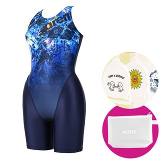 아레나 여성 수영복 일반 반신 A5SL1LD37 BLU 가방 수모행거 증정